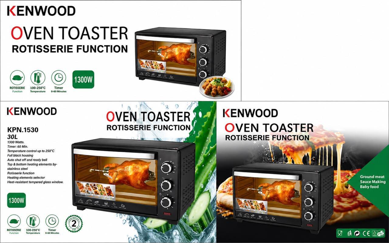 Kenwood 30L Electric Oven with Rotisserie Function – Baking & Grilling