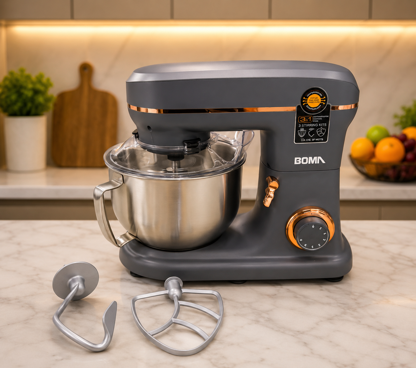 BOMA 1600W Stand Mixer | 6L Dough Mixer & Cake Mixer