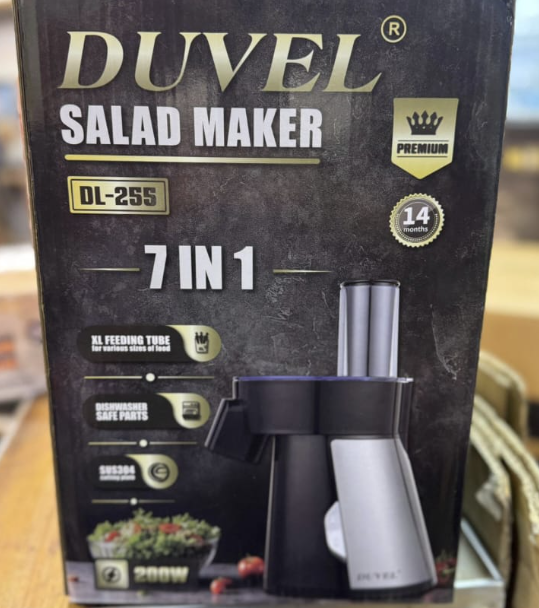 DUVEL 7 In 1 Electric Salad Maker Machine – Automatic Vegetable Cutter, Slicer & Shredder for Kitchen