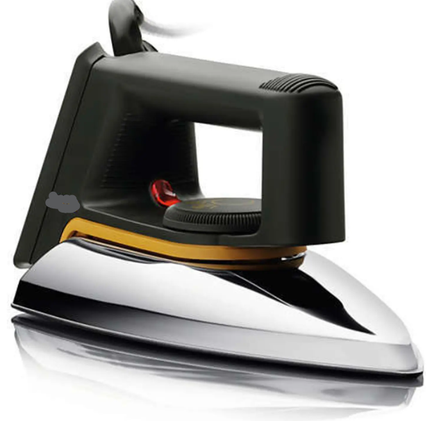 National 1000W Dry Iron, Non-Stick Soleplate, Lightweight Design