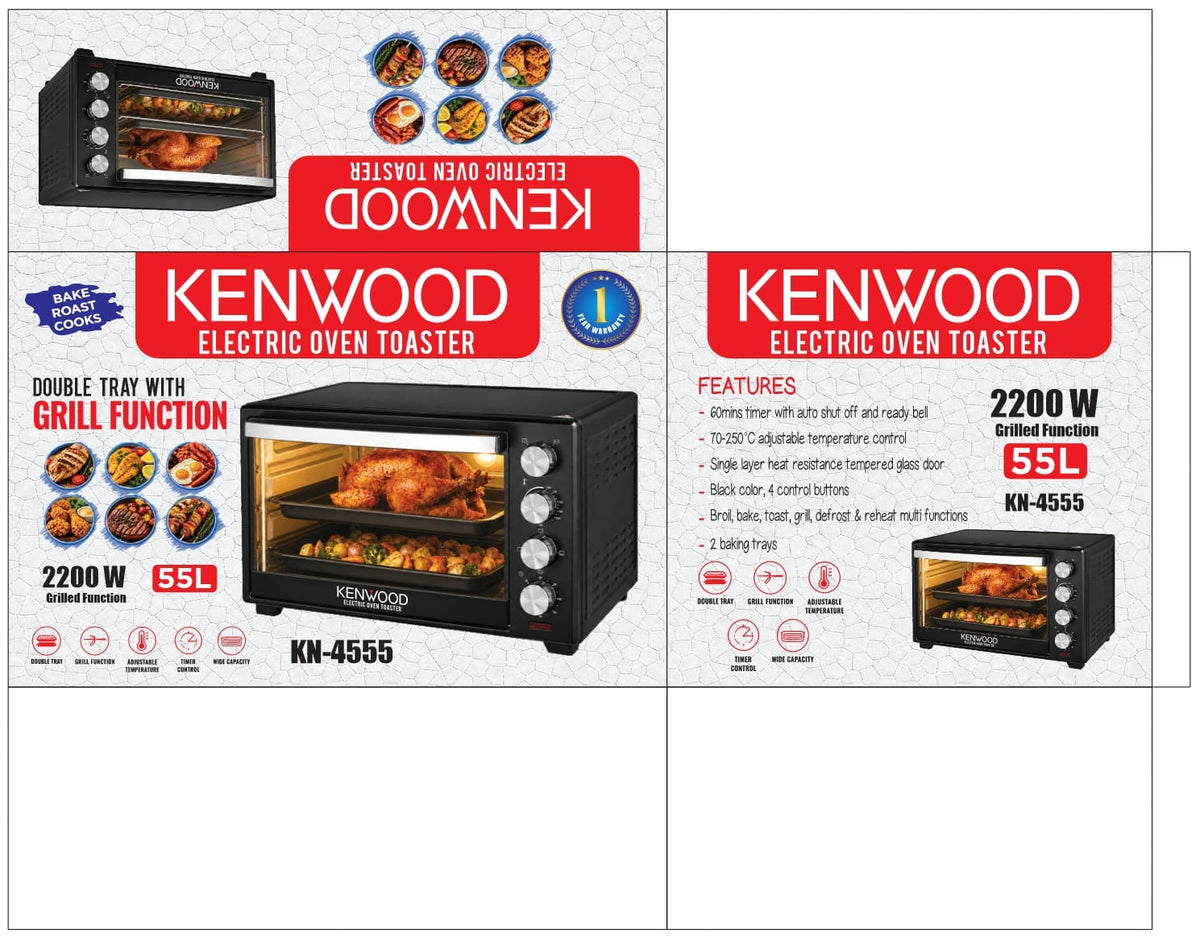 Kenwood 55L Electric Baking Toaster Oven 2200W KN-4555