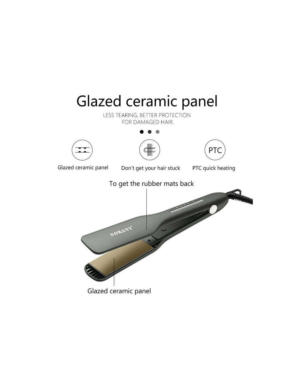 Sokany Wet and Dry Dual Hair Straightener Sk-1911
