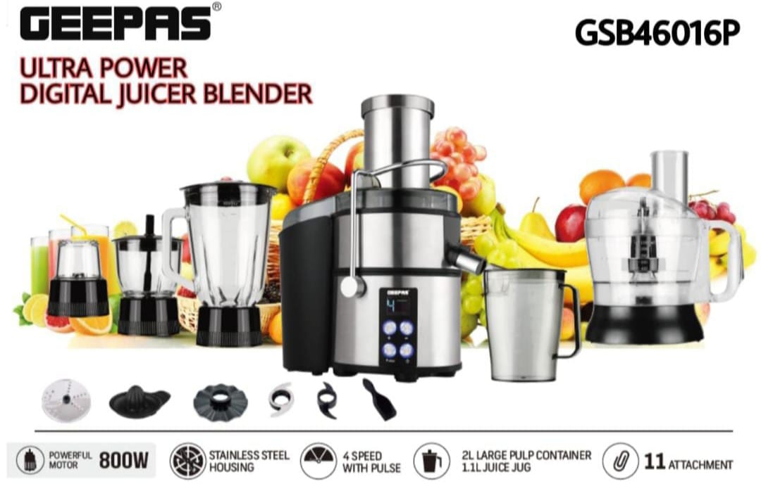Geepas GSB46016P Digital Food Processor Imported Bazar