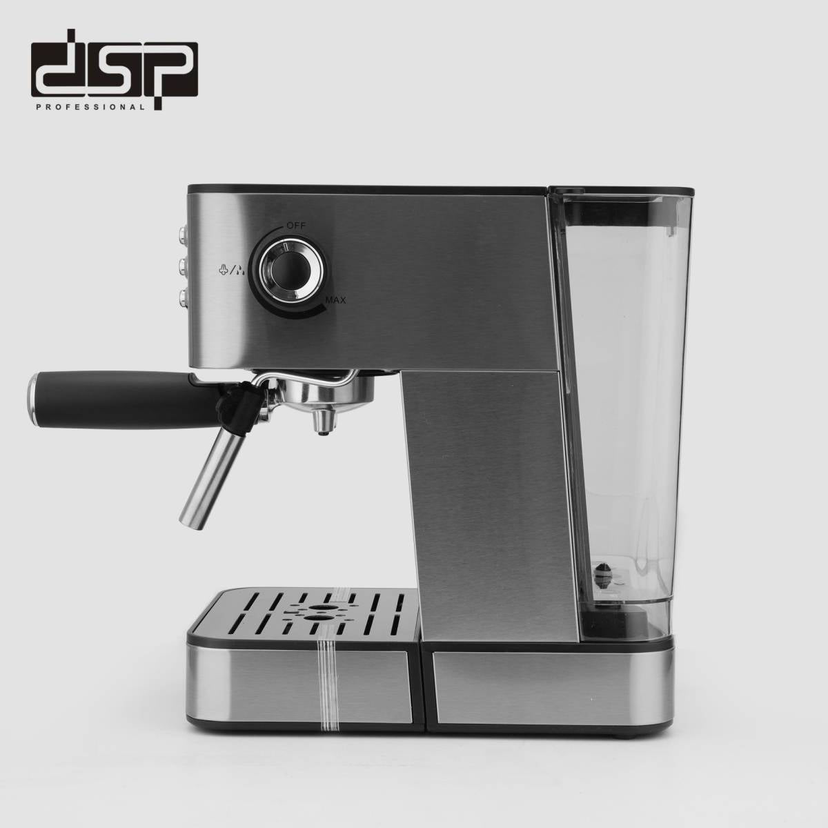 DSP KA-3091 Espresso Coffee Machine with Milk Frother Wand, 850W Fast Heating Coffee Maker with 1.8L Removable Water Tank