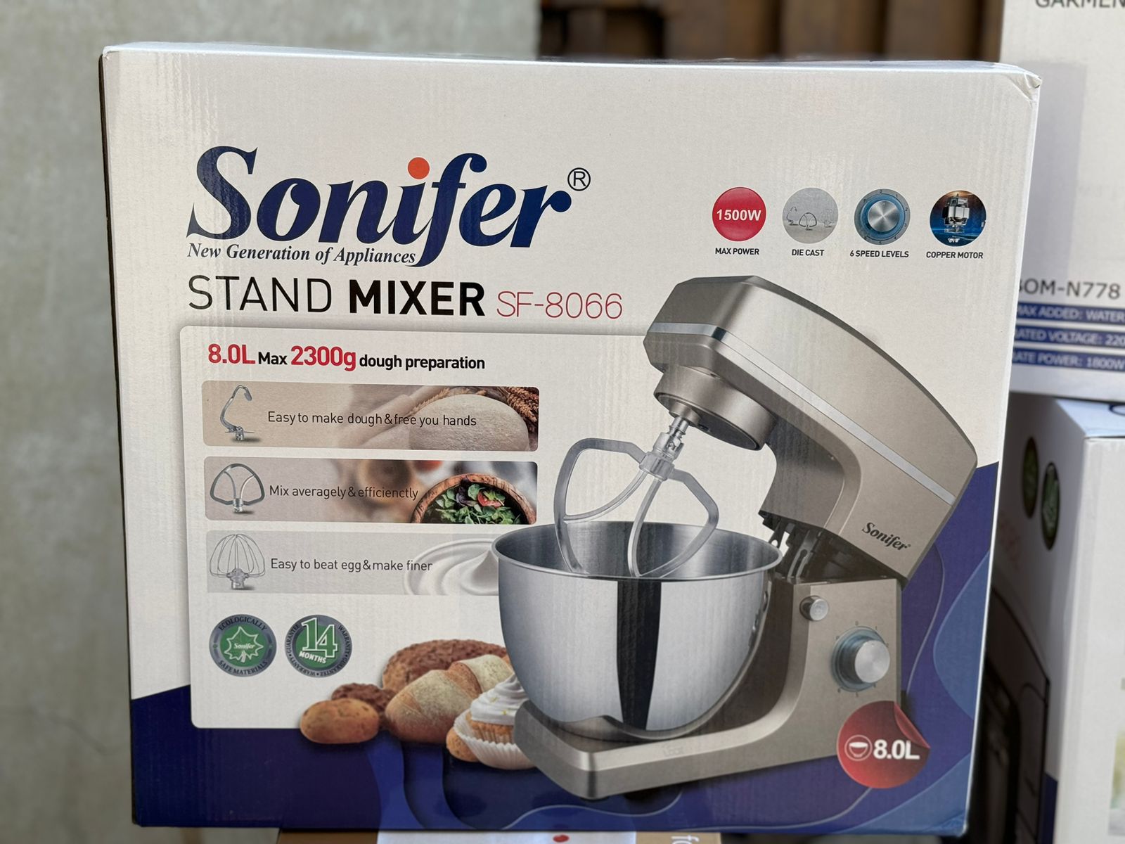 Sonifer Stand Mixer 8L 1500W SF-8066
