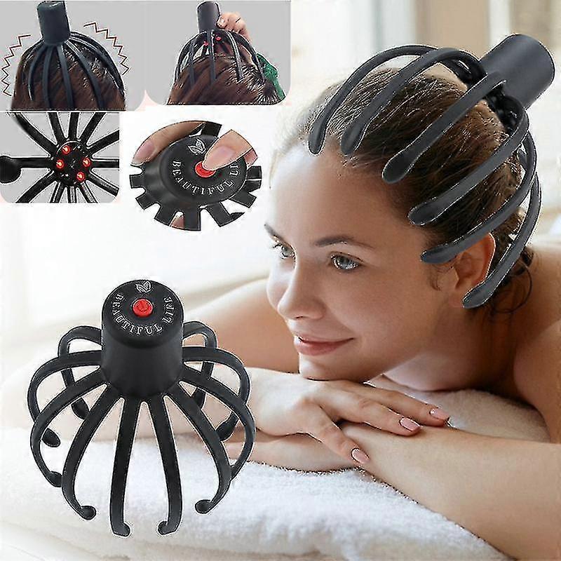 Hands Free Rechargeable Octopus Scalp Massager Vibrating Electric Head Massager