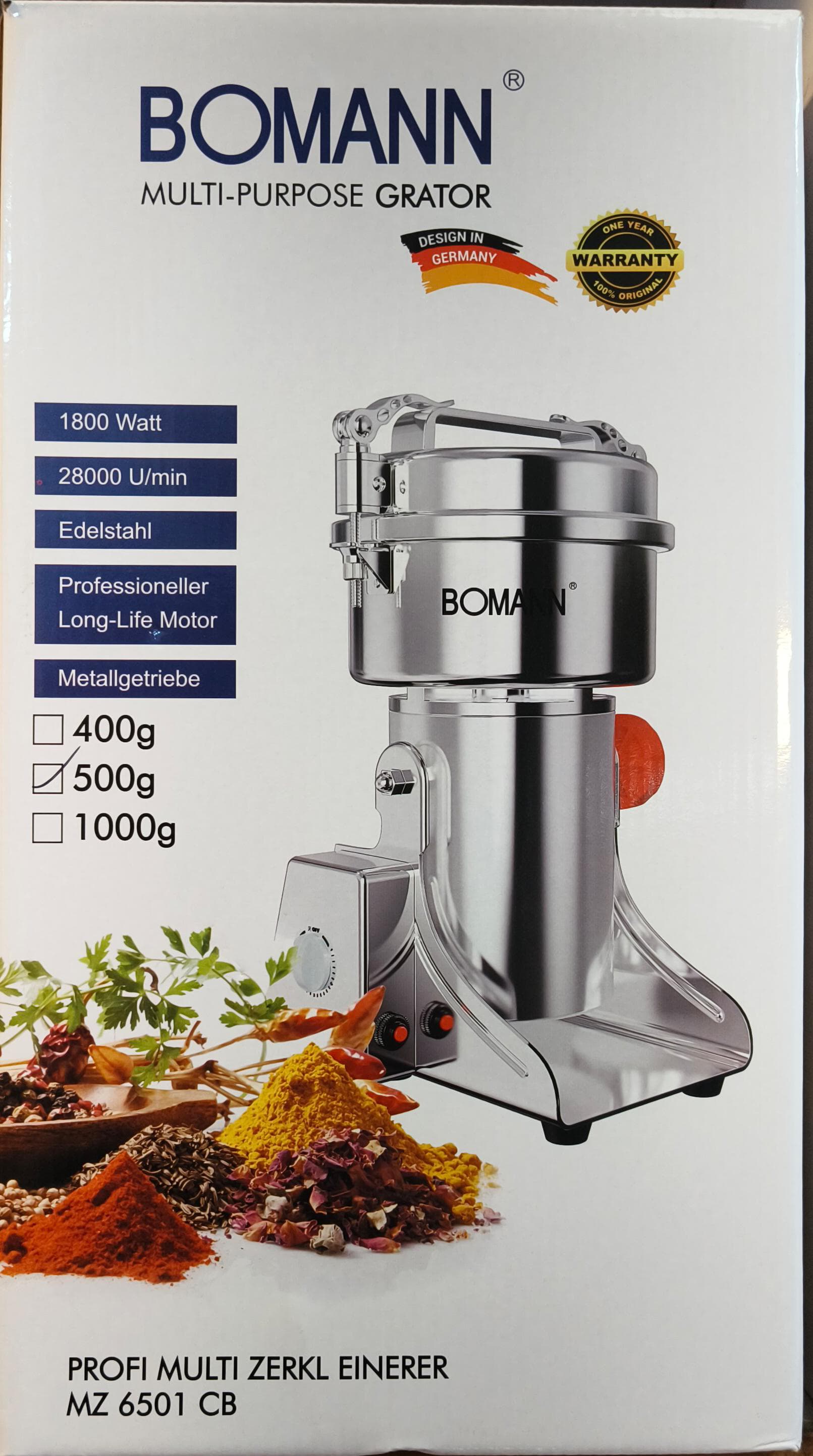 Bomann 500G Commercial Grinder, Multi Purpose Grator