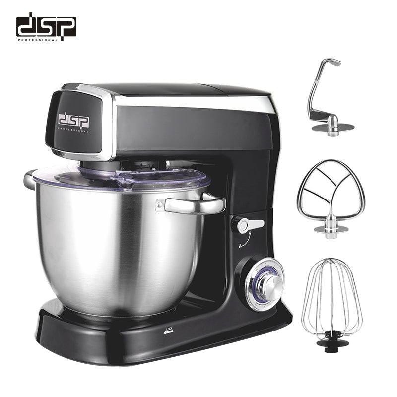 8 Liter DSP KM3051 1500W Stand Mixer 6 Speed Adjustment Dough Mixer with Anti-slip Foot Pad Design for Mixing Cake, Cookie Dough, Fudge