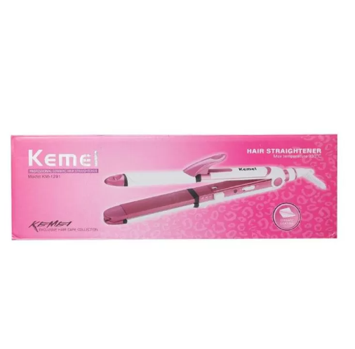 KEMEI 3 in 1 Professional Ceramic Hair Straightener KM-1291