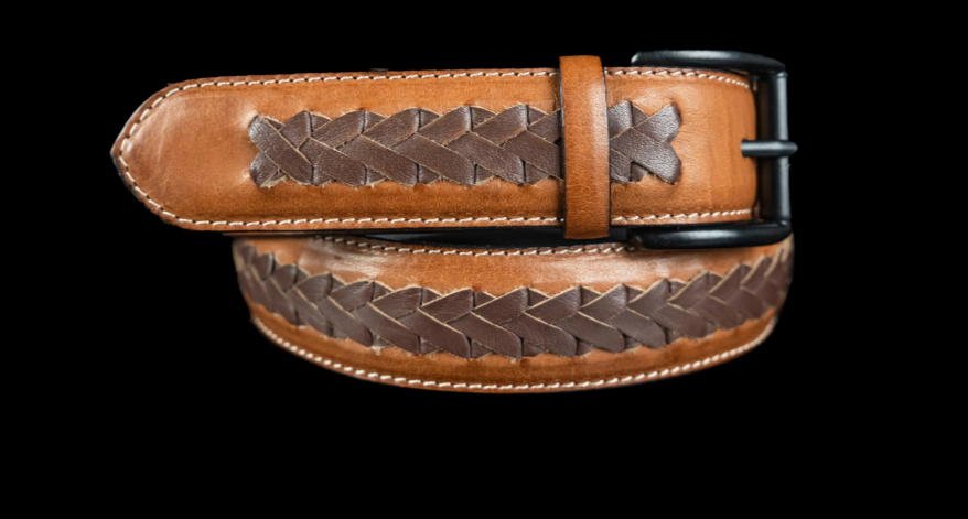 Mini Braid Tan - Hand Made Men's Leather Belt