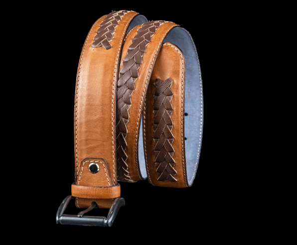 Mini Braid Tan - Hand Made Men's Leather Belt