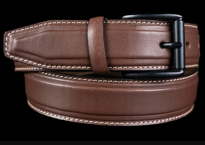 Aero Feather Edge Tan - Hand Made Men's Leather Belt