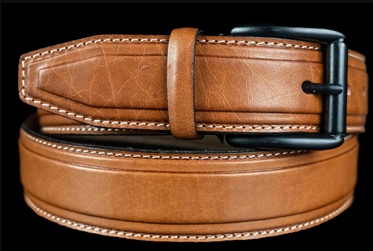 Aero Feather Edge Tan - Hand Made Men's Leather Belt