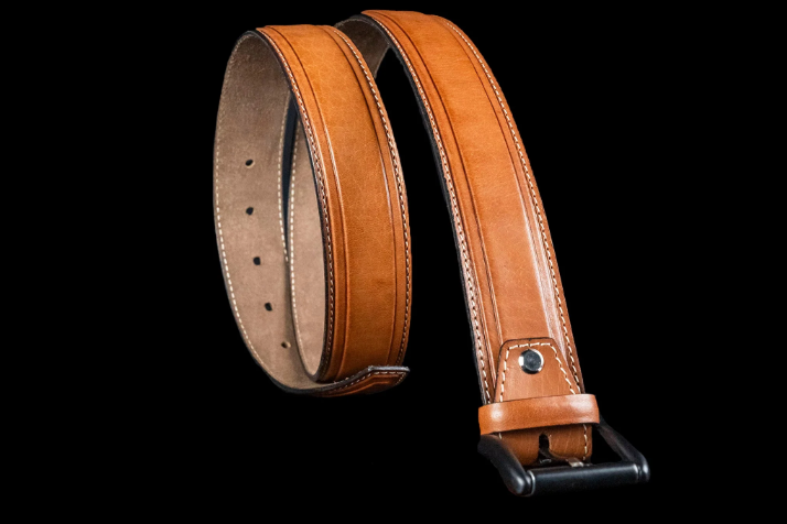 Aero Feather Edge Tan - Hand Made Men's Leather Belt