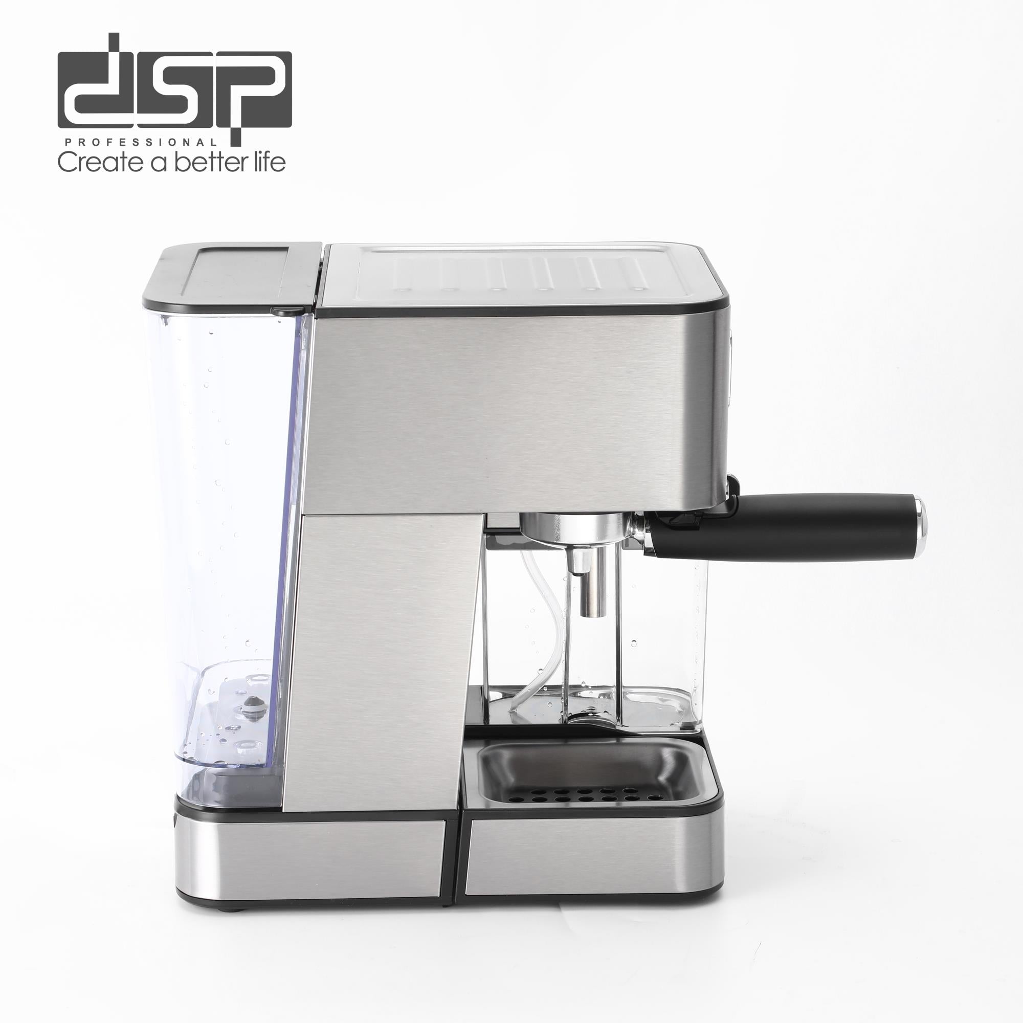 DSP KA-3141 Espresso Coffee Machine with Milk Frother Wand & 500ML Milk Tank
