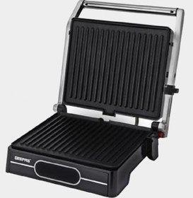 Geepas GGM36557 Stainless Steel Grill Maker, Panini Maker Open Flat Up To 180° | Digital Timer & Temperature Control