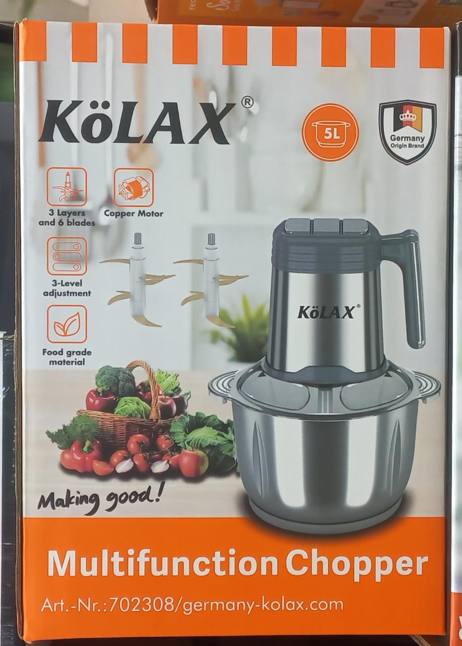 Original Kolax Multifunction Food Chopper 5L 1000W 6 Blades