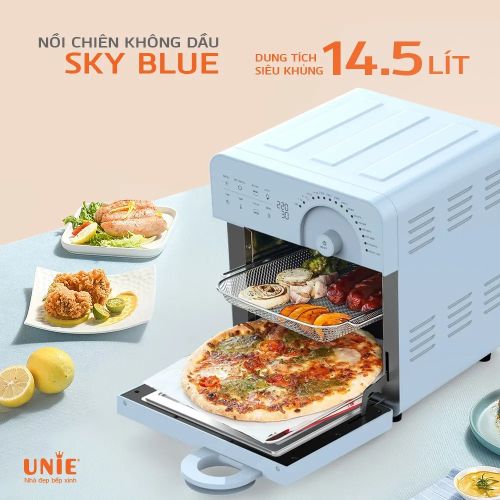 Original German UNIE Air Fryer Sky Blue 14.5L 1700W