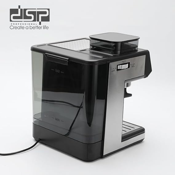 DSP KA3146 3-in-1 Espresso Coffee Machine | 20 Bar Pressure | Built-in Grinder, Milk Frother, 500ML Milk Tank | Touchscreen Control