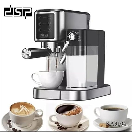 DSP KA-3104 Professional Espresso Coffee Machine with Milk Frother Wand & 700ML Milk Tank 20 Bar Pressure