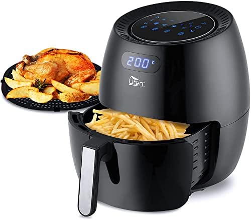 Original Uten Air Fryer, 1700W Electronic Air Fryer with Basket for Kitchen Cooking Frying, Black