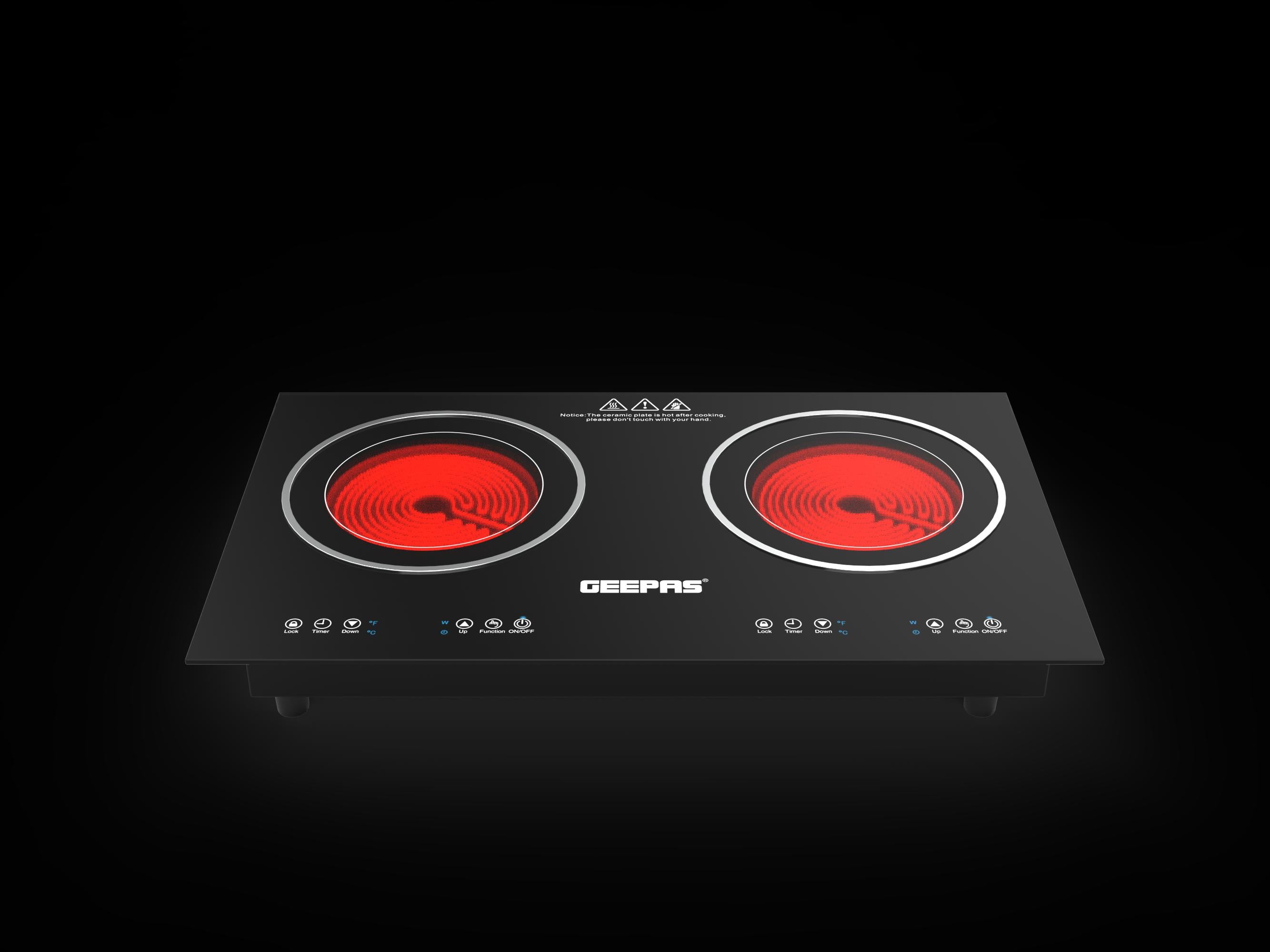 Original Geepas Double Burner Infrared Cooker GHP6132