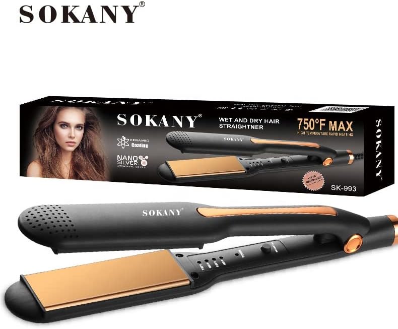 Sokany Wet And Dry Nano Silver Professional Hair Straightener Sk-993