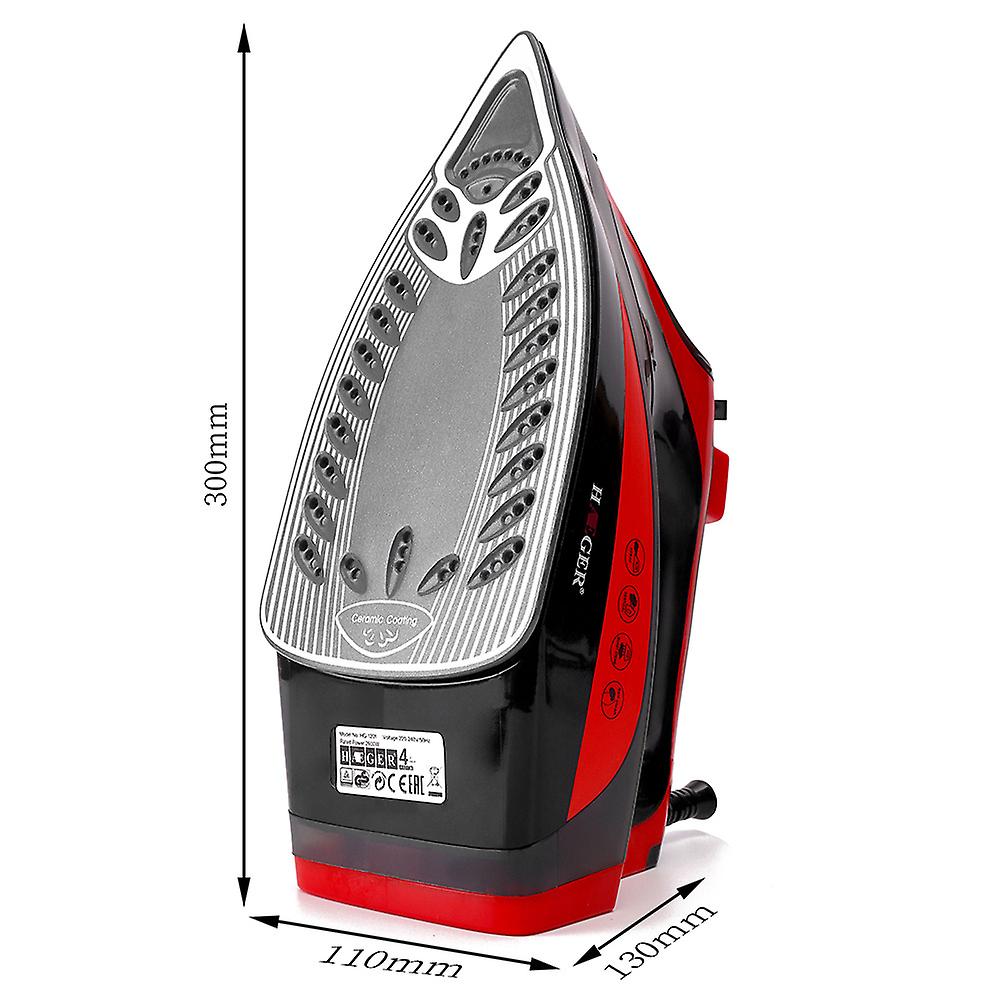 Geepas GSI24026 Ceramic Steam Iron Wet & Dry 350 ml 3100W  Red /Black