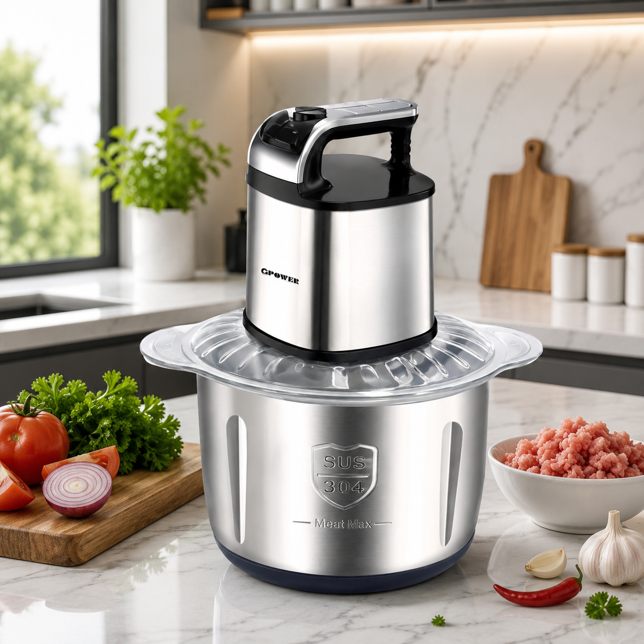 GPower Food Chopper 5L 1200W GP-5715 – Powerful Electric Meat & Vegetable Chopper