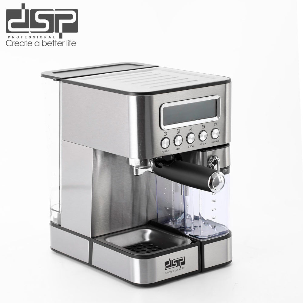 DSP KA-3141 Espresso Coffee Machine with Milk Frother Wand & 500ML Milk Tank
