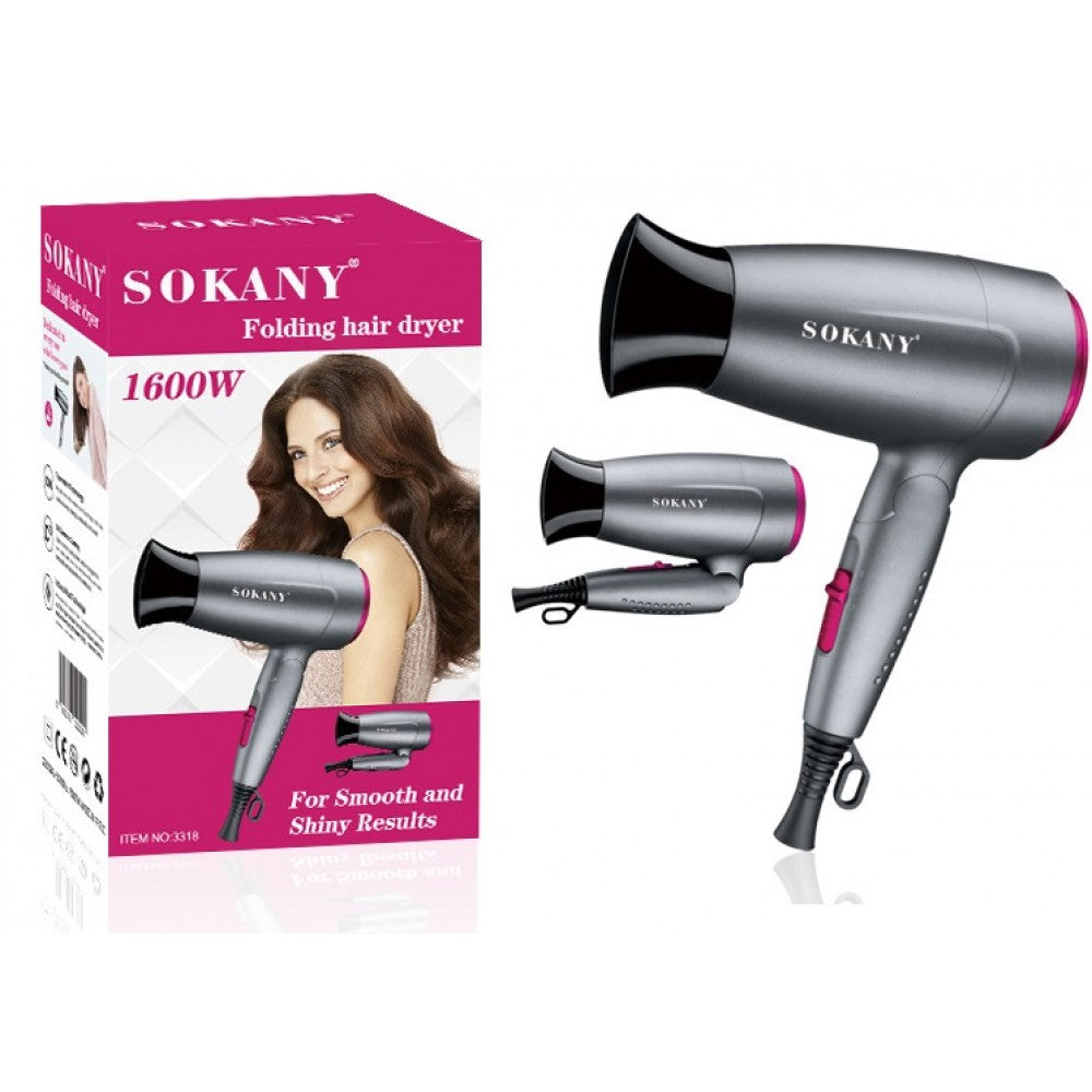 Sokany 900W Polishing Hair Dryer Foldable Speed Mini Size SK-3318