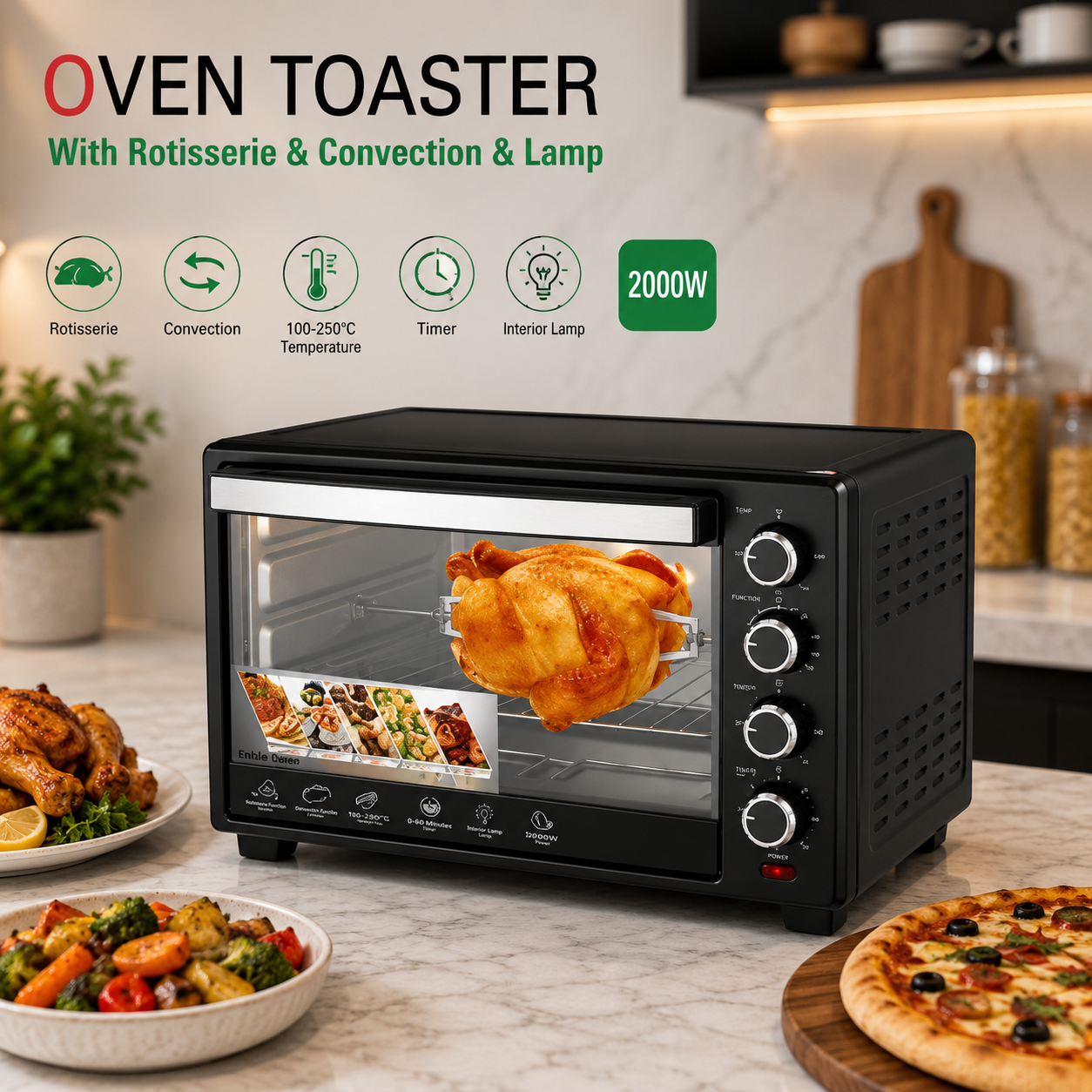 Kenwood Baking Oven 73 Liter 2000W KPN-1073 – Electric Oven with Rotisserie & Convection