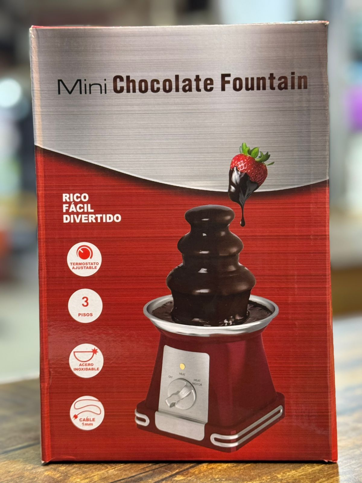 Imported Mini Chocolate Fountain, Chocolate Fondue Fountain, Mini Chocolate Melting Pot, Warmer Machine for Milk Chocolate, Cheese, Butter, Candy