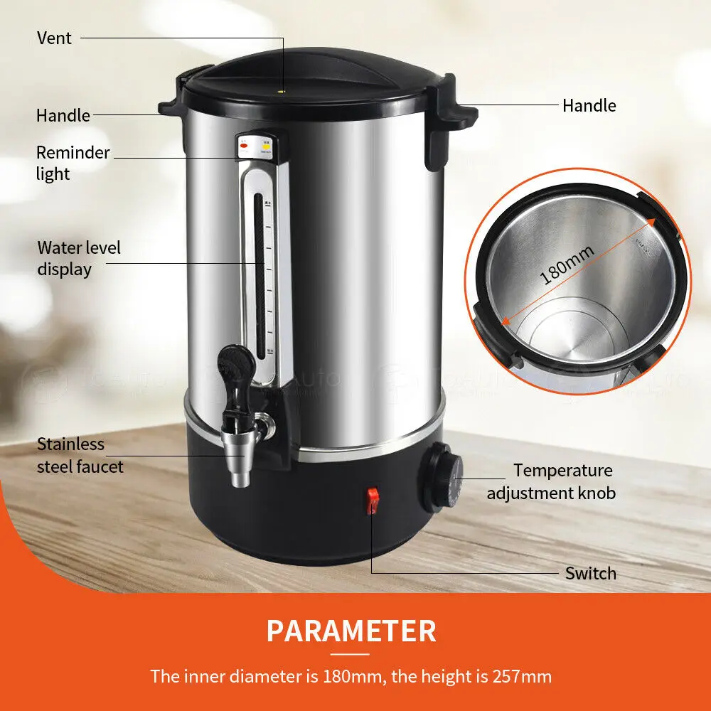 Stainless Steel Commercial Water Boiler with Big Capacity (10.8L)