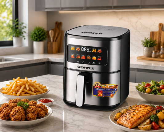 GPower Multifunctional 8 Liter Air Fryer 1500W – Fry, Bake, Grill & Roast