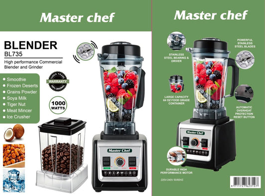 Master Chef Blender &amp; Grinder 1000W | Powerful 2-in-1 Kitchen Blender Machine BL735
