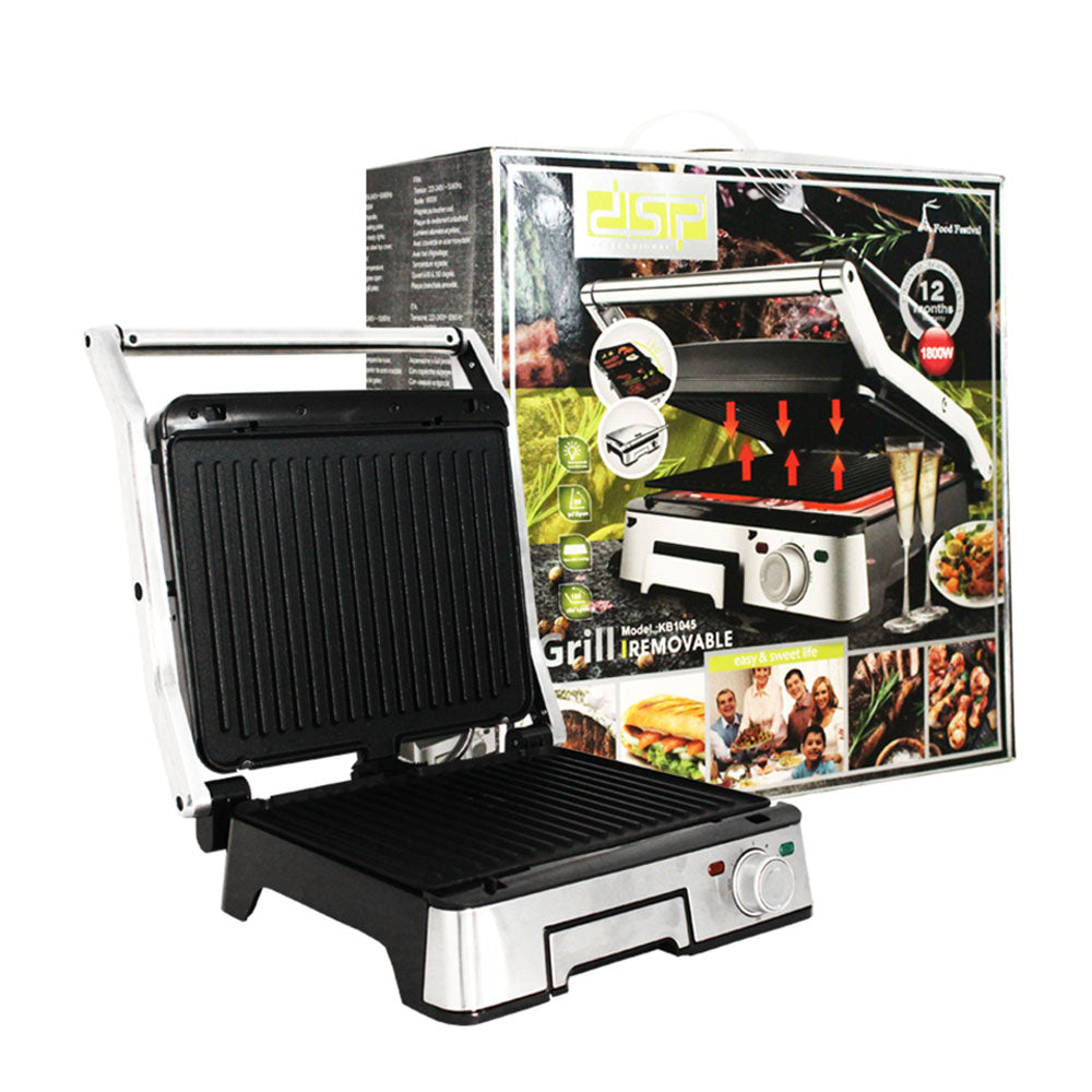 DSP Electric Panini Press Grill With Removeable Plates KB1045