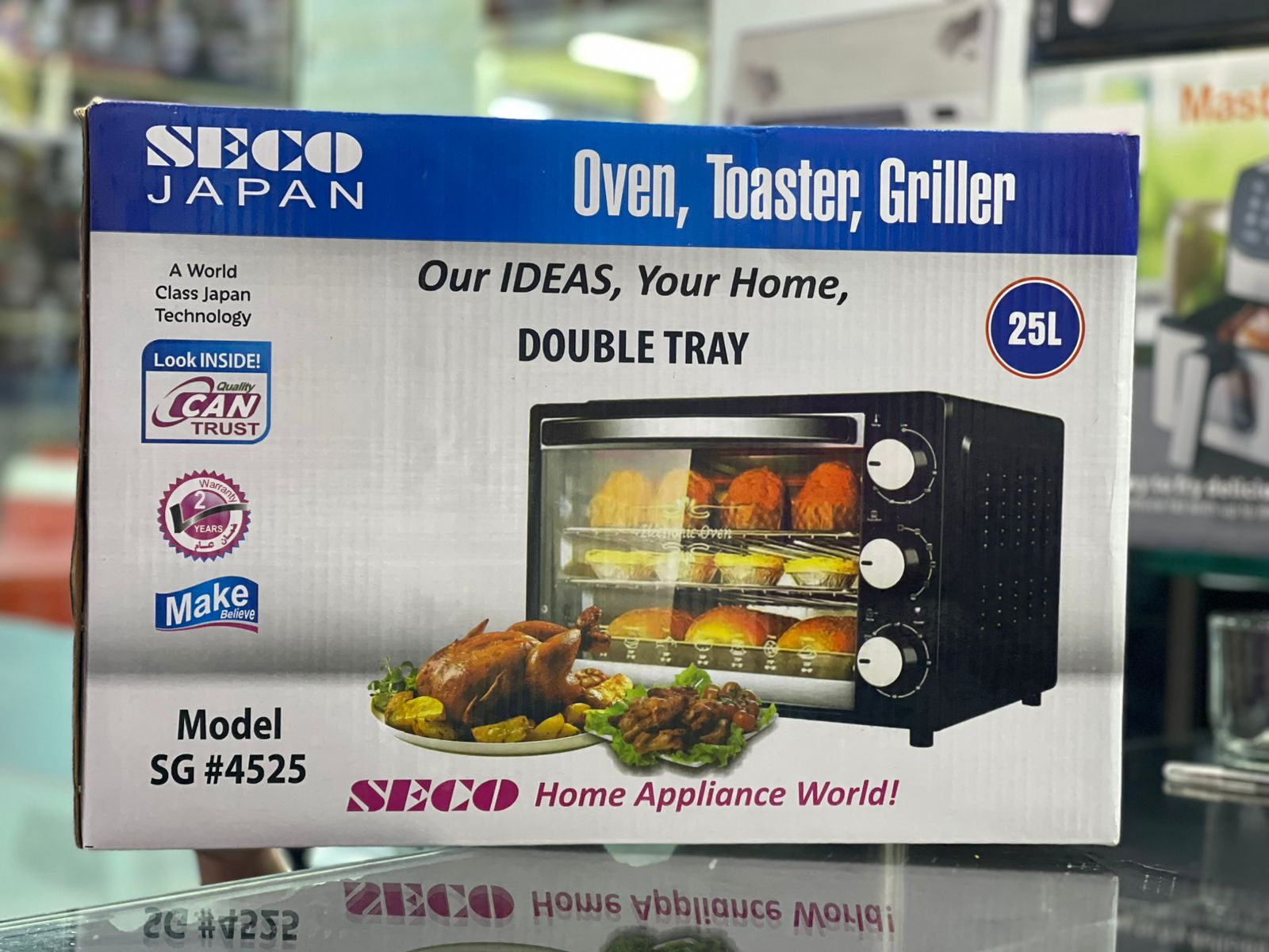 Japanese 25L Electric Baking Oven With Rotisserie & Double Tray