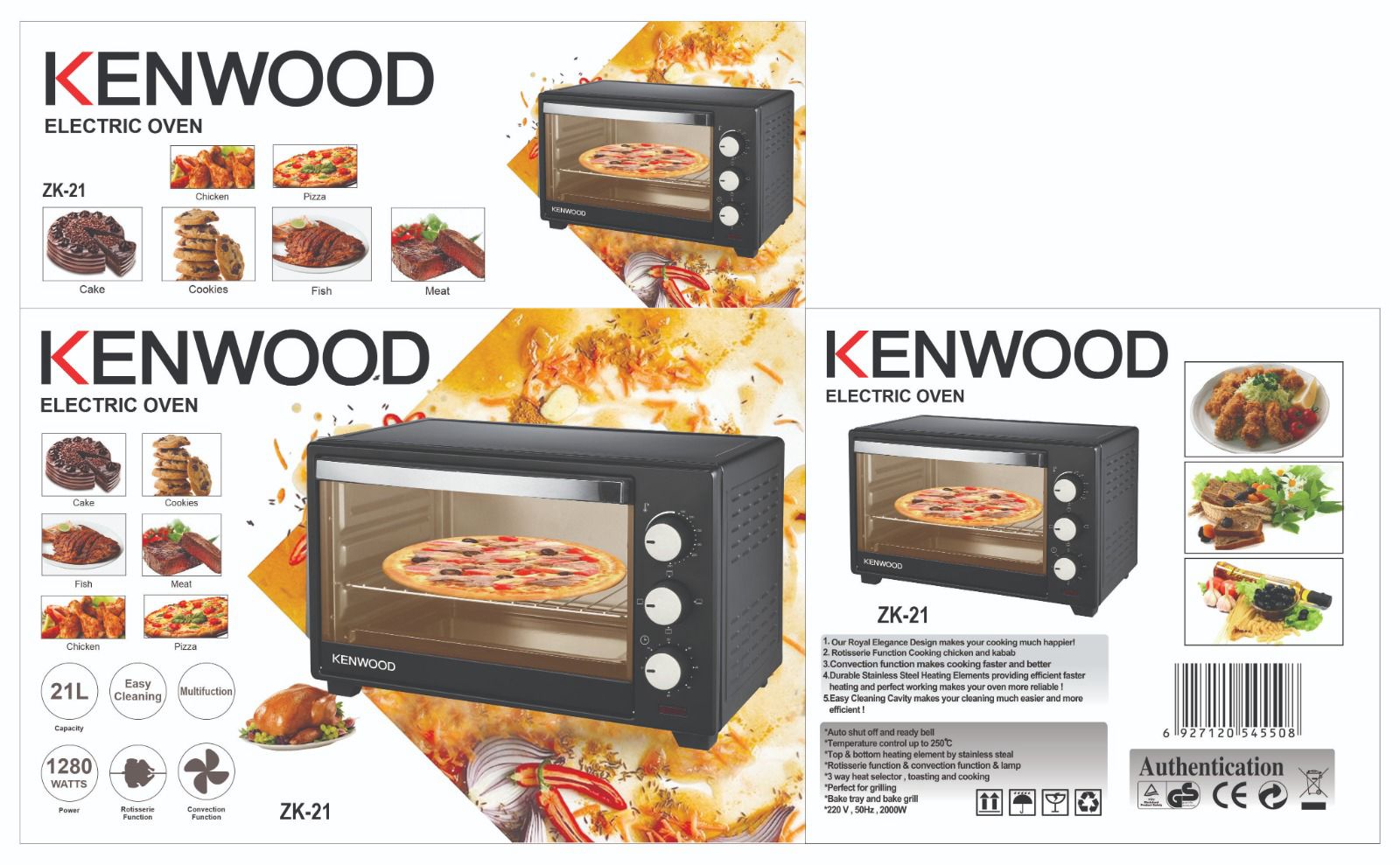 Kenwood Medium Size Electric Baking Oven for Pizza Cake Etc