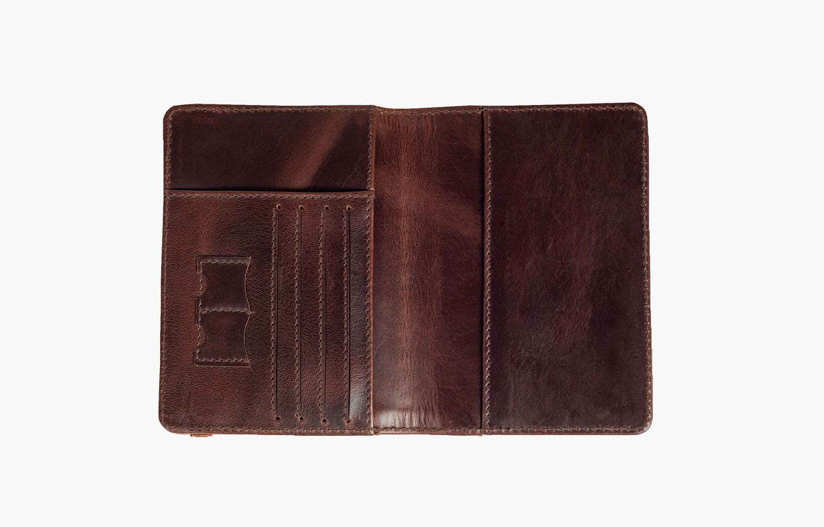 Leather Travel Passport Wallet, Credit Card Holder, Currency Separator, Organizer Wallet For Men