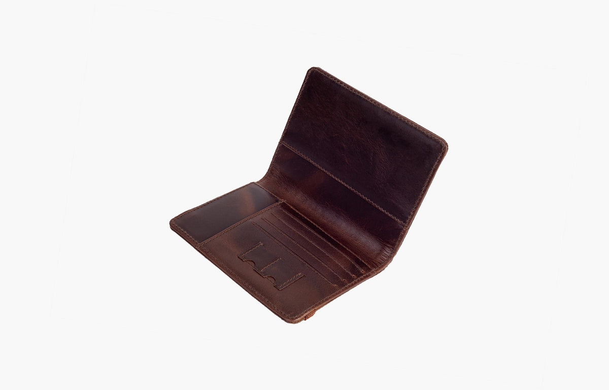 Leather Travel Passport Wallet, Credit Card Holder, Currency Separator, Organizer Wallet For Men