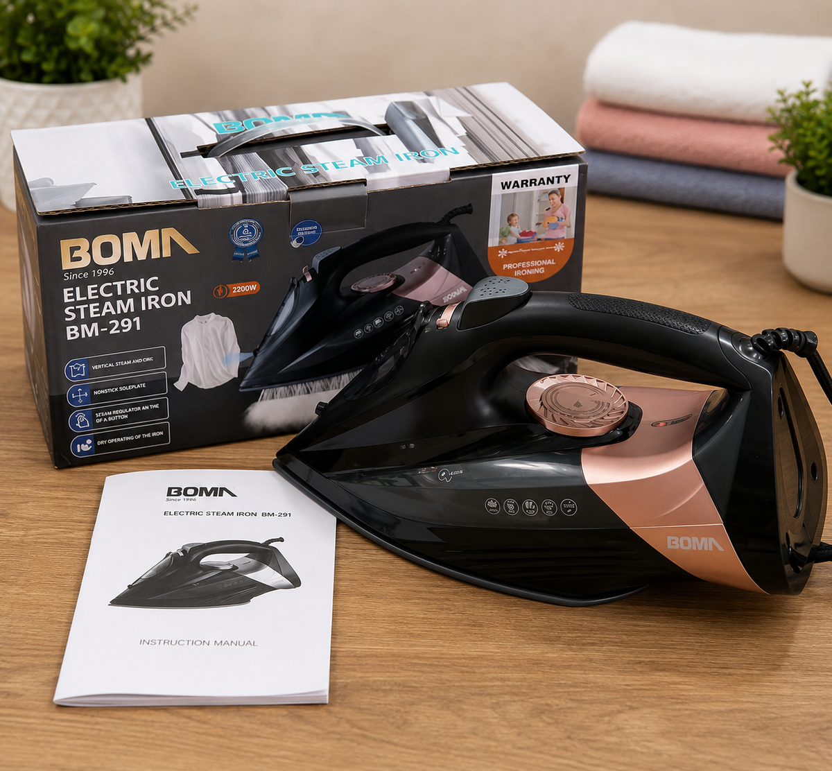 BOMA Steam Iron BM-291 | Powerful Electric Iron for Clothes