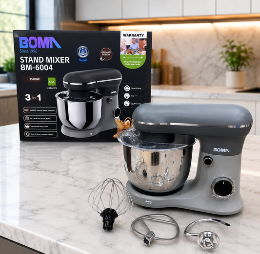 BOMA 3-in-1 Stand Mixer 6L 1500W BM-6004 | Electric Kitchen Mixer