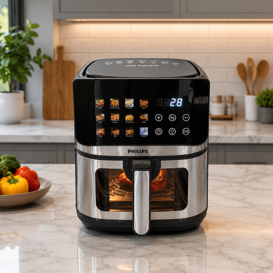 Philips Air Fryer 12L | Digital Display & Transparent Window | Large Capacity Air Fryer