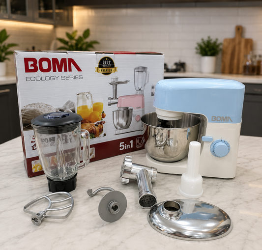 Boma BM-832 5-in-1 Stand Mixer 6 Liter – Blender, Meat Grinder & Dough Maker