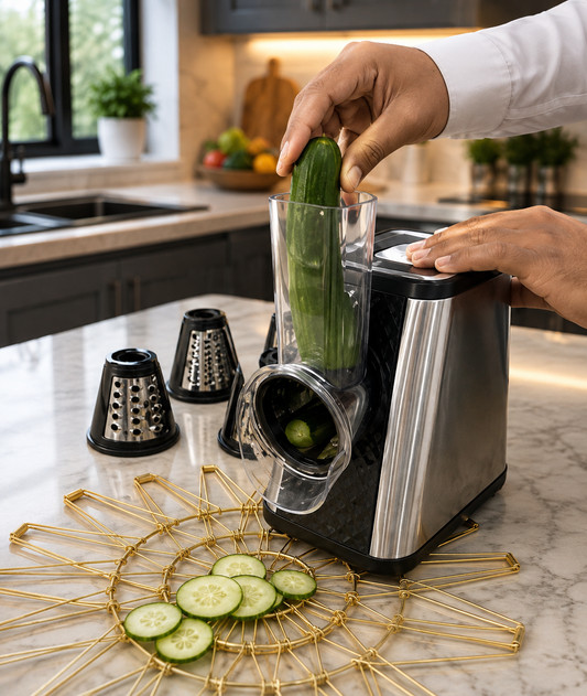 Boma 5-in-1 Salad Maker Machine – Fast Electric Vegetable Slicer & Shredder