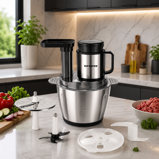 GPower 5L Food Chopper with Vegetable Cutter 1200W GP-5718 – Electric Kitchen Chopper
