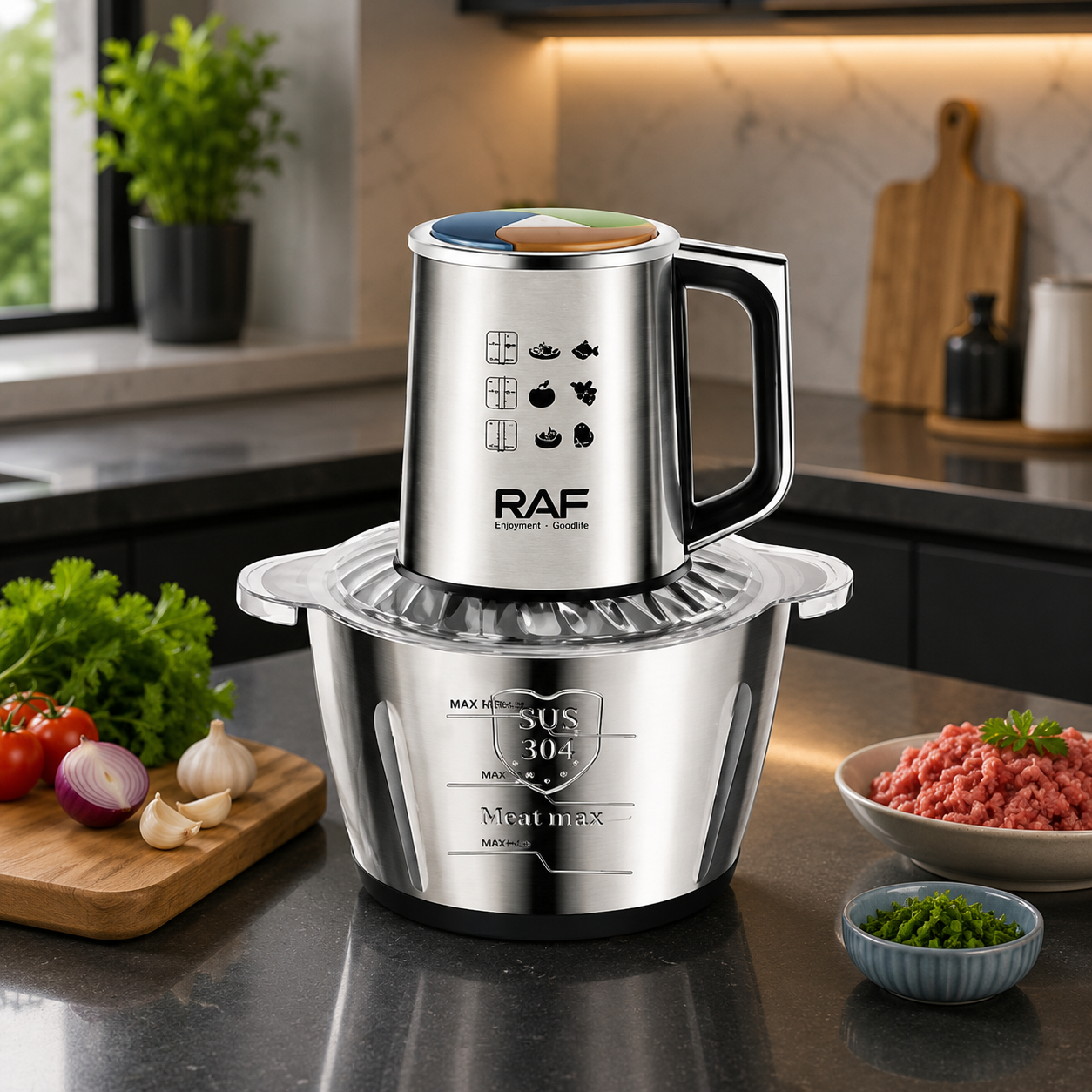 RAF Food Chopper 5L – Powerful Multifunctional Electric Kitchen Chopper