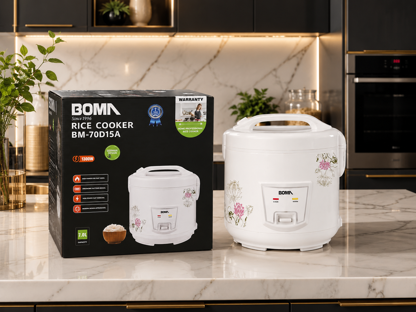 Boma Rice Cooker 7L 1300W BM-70D15A – Large Capacity Family Rice Cooker
