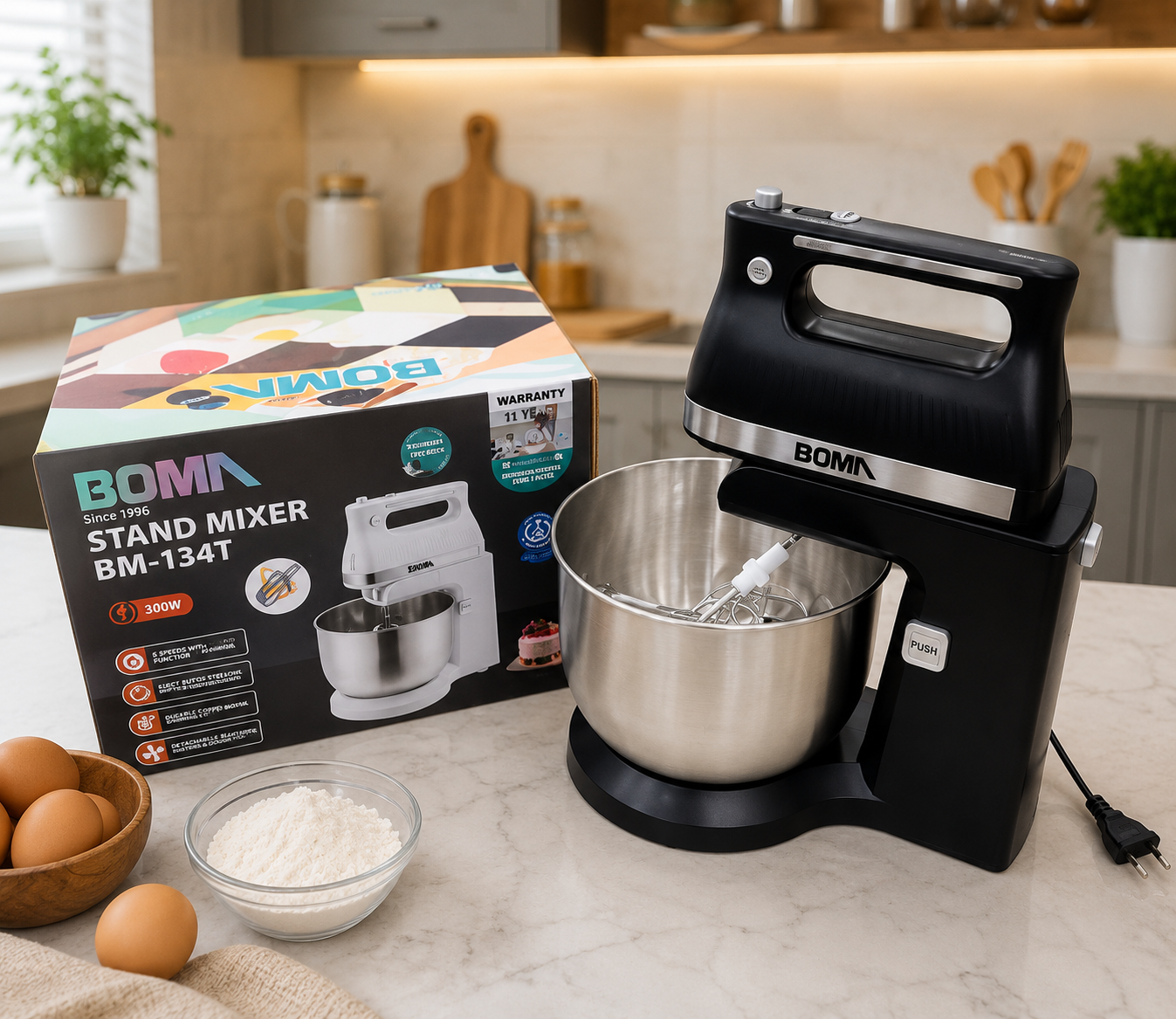 BOMA 300W Stand Mixer | Electric Kitchen Mixer